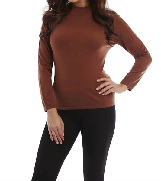 Long Sleeve Mock Neck Pullover