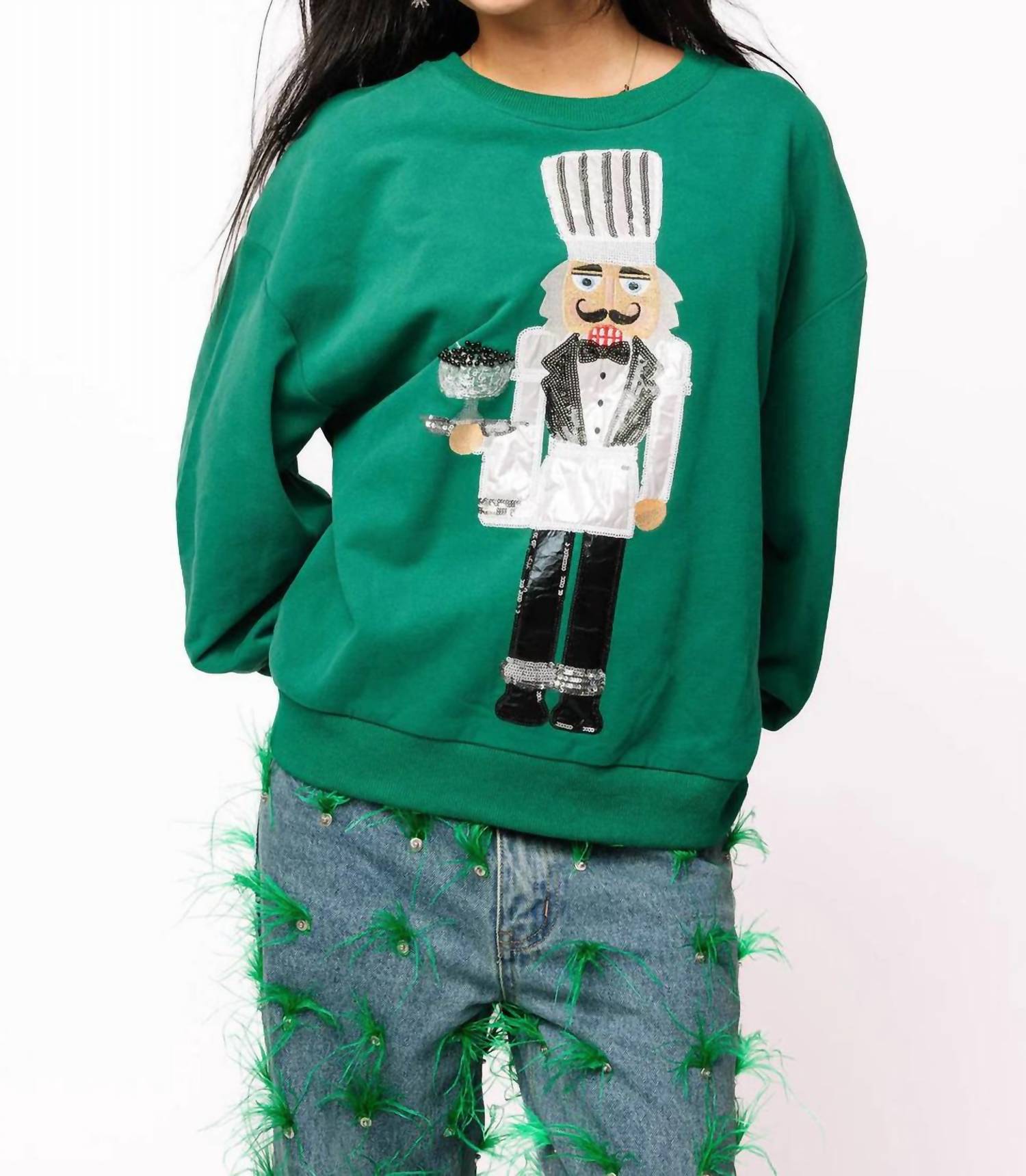 Queen Of Sparkles - Caviar Nutcracker Sweatshirt