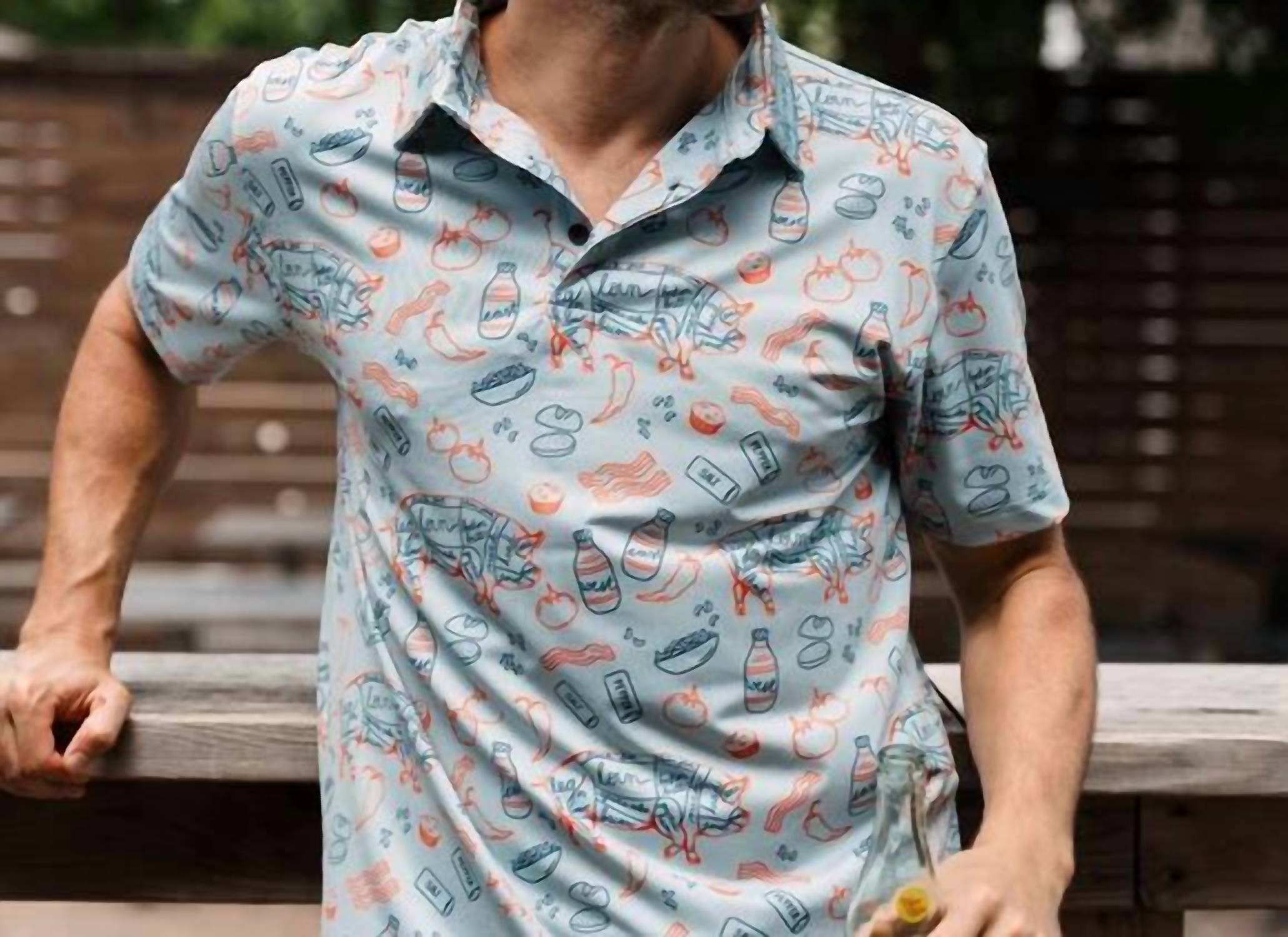 Raised By Coyotes - Men's Southern BBQ Polo