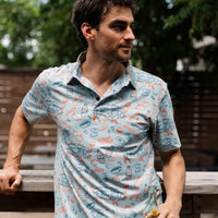 Raised By Coyotes - Men's Southern BBQ Polo