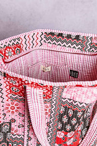 Pol - Women's Quilted Woven Bohemian Tote Bag