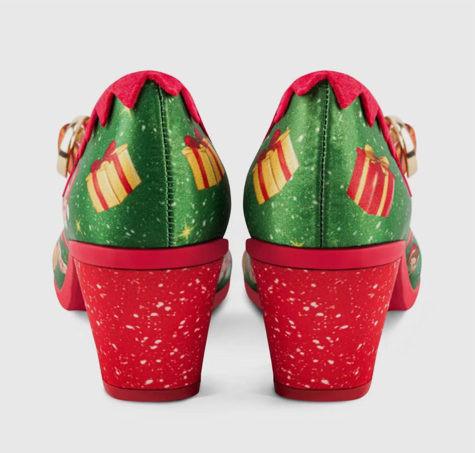 Hot Chocolate Design Women's Mid Heels Elf Mary Jane Pump in multi xmas - women's heels - detail view