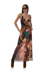 Afrm - Rivka Mesh Maxi Dress
