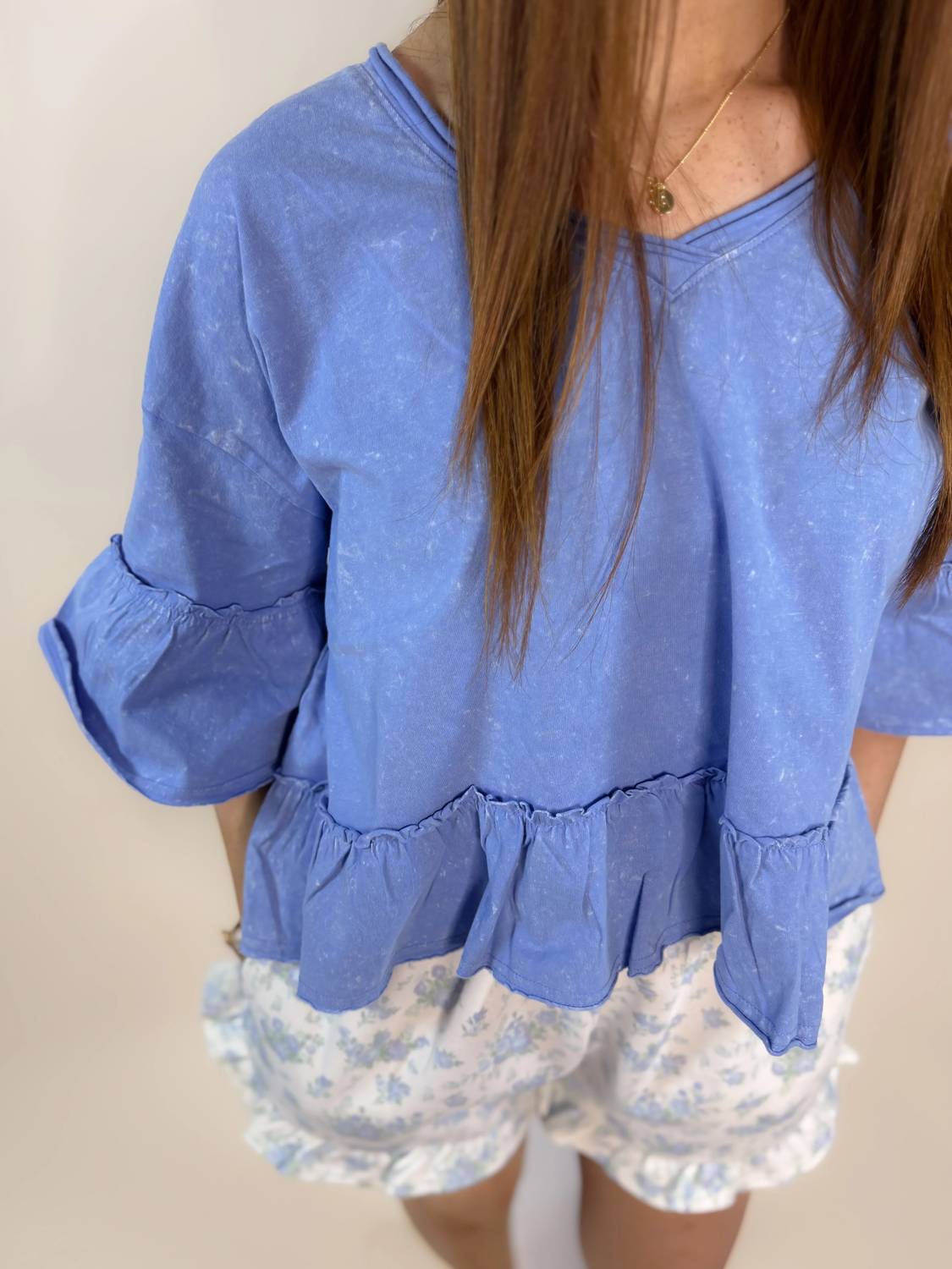 Very J - Effortless Ruffle Knit Top