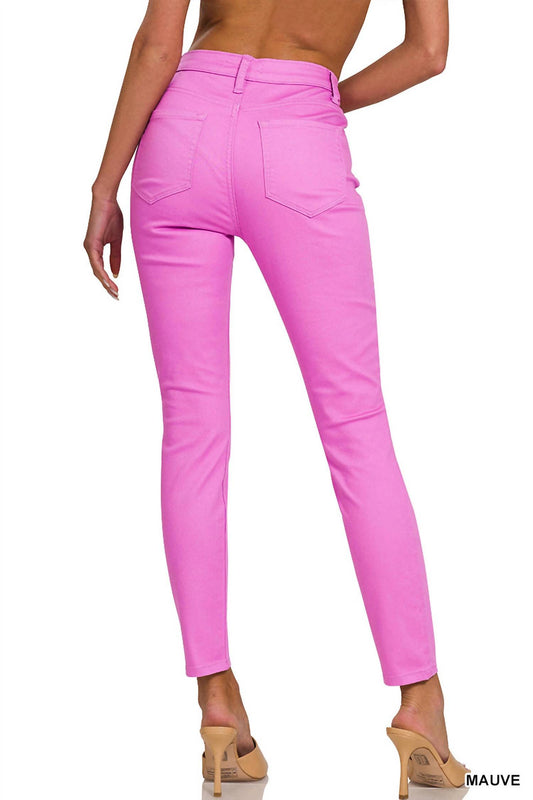 Zenana - High Rise Skinny Denim Pants