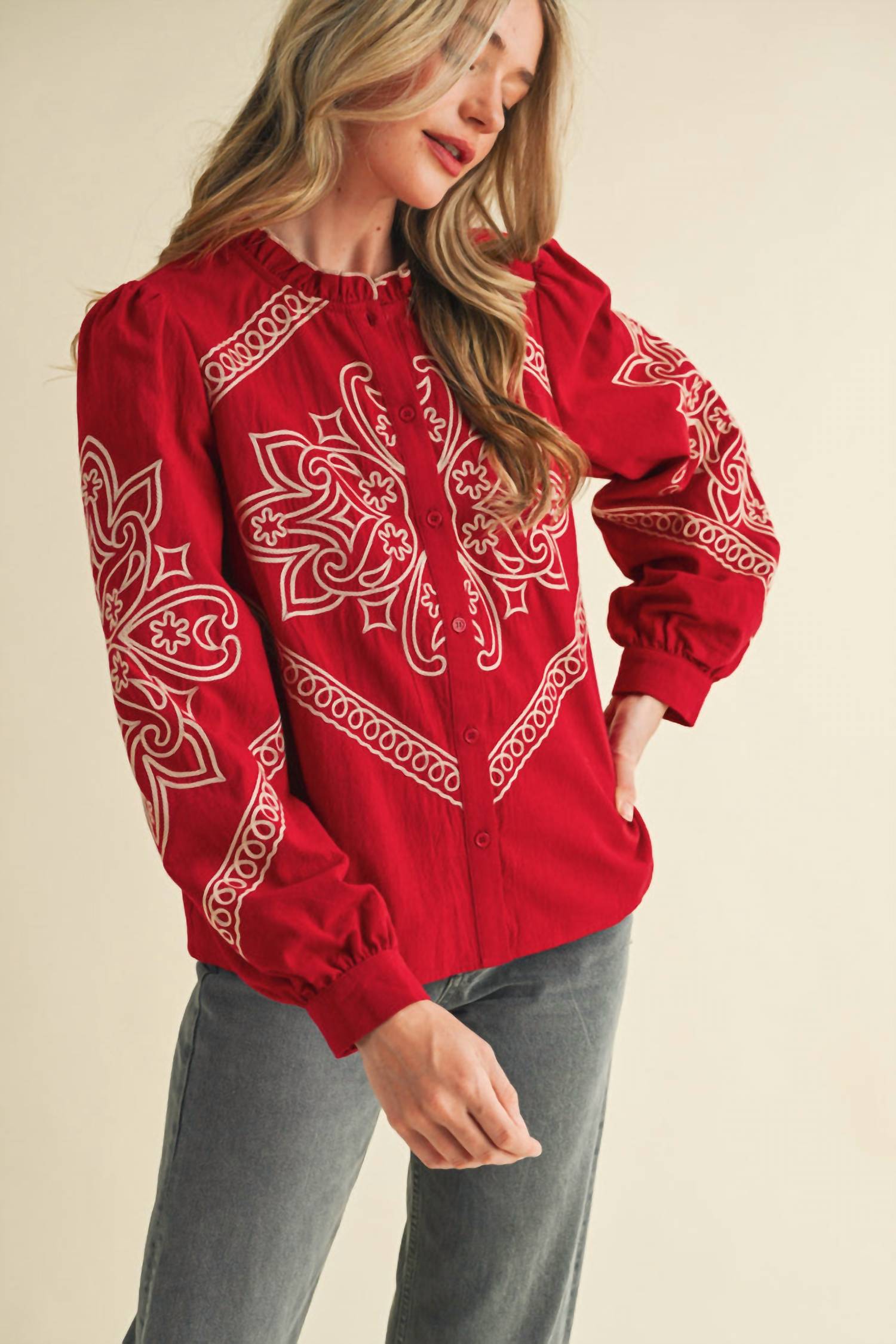 En Merci - Caroline Embroidered Blouse