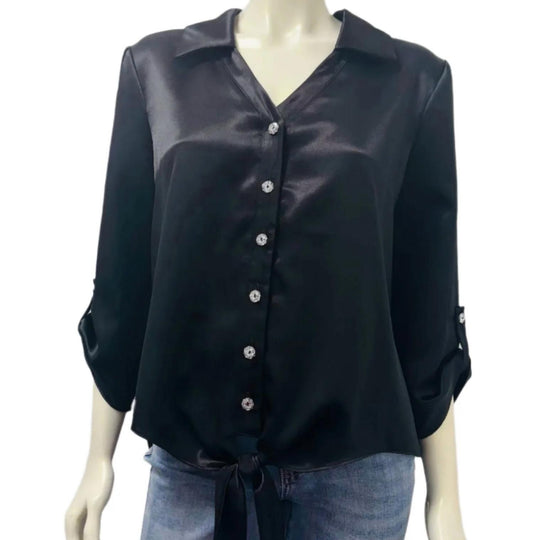 Compli K - Women's Button Up Sleeve Top