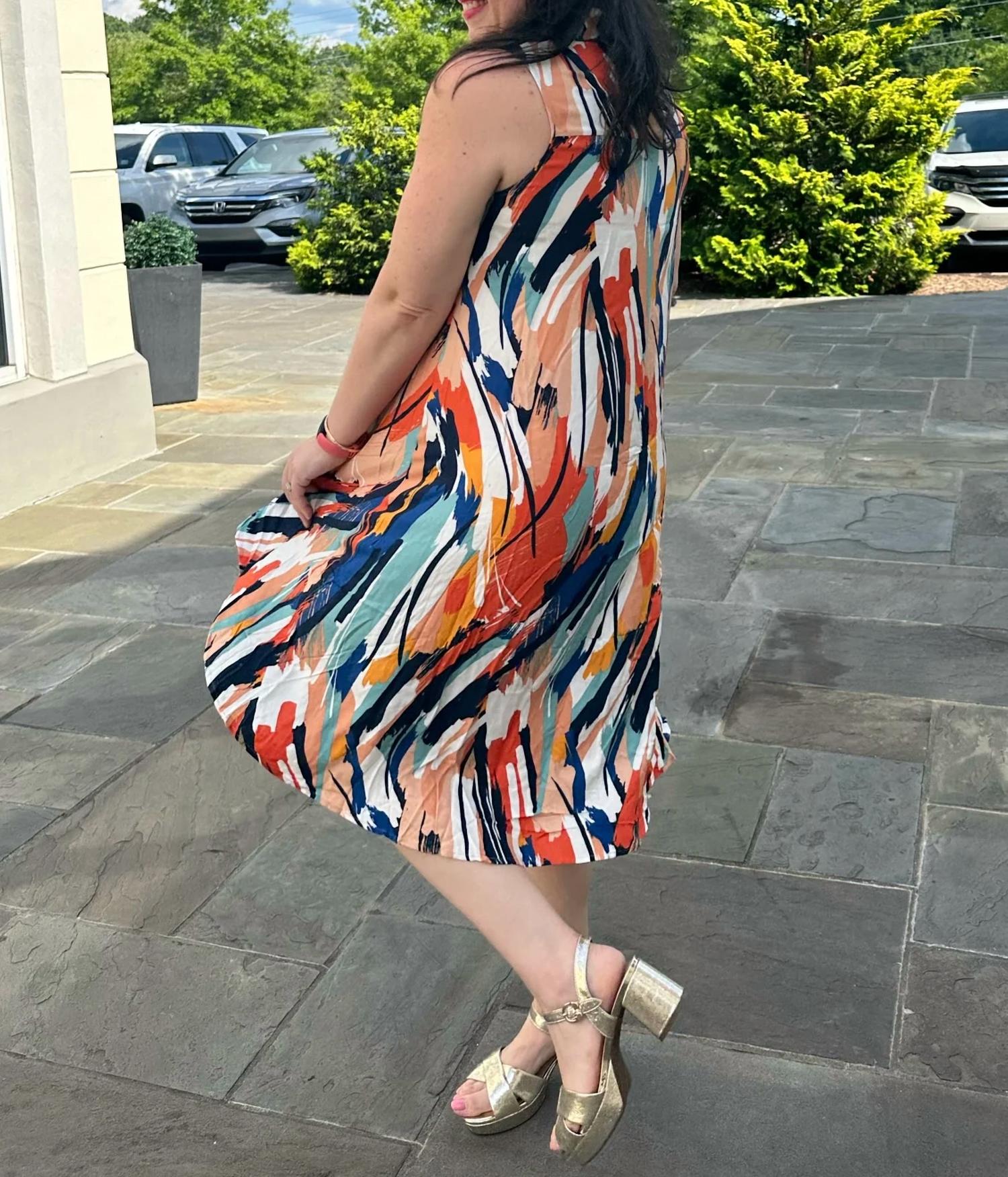 Apricot - High-low Shirt Mini Dress