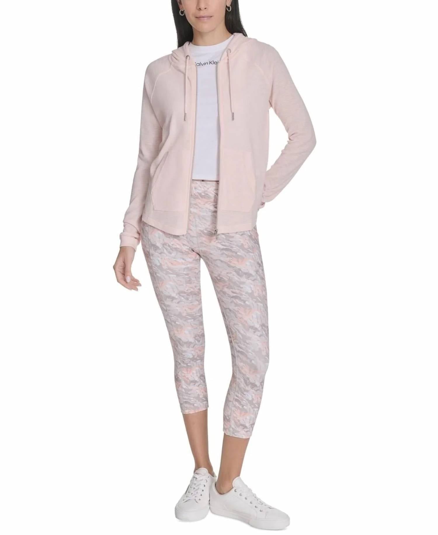 Calvin Klein - Performance Ruched-sleeve Zip Hoodie