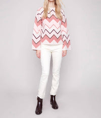 Charlie B - Jacquard Bell Sleeve Sweater