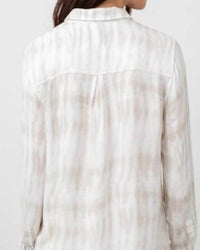 Rails Long Sleeve Button Down Shirt in ivory cream tide - women's shirt - detail view
