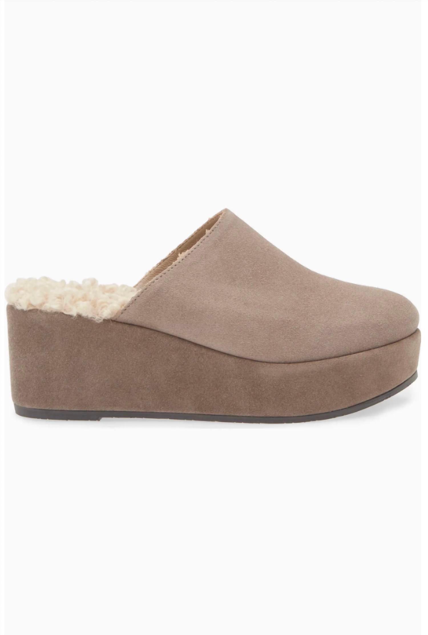 CORDANI Women's Camryn Platform Wedge Mule in porcino suede - women's shoe - alternate view
