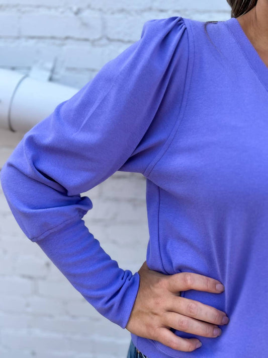 Karen Kane - V-Neck Bishop Sleeve Top