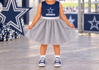 Kidscharm - Girls Dallas Cowboys Shimmer Dress