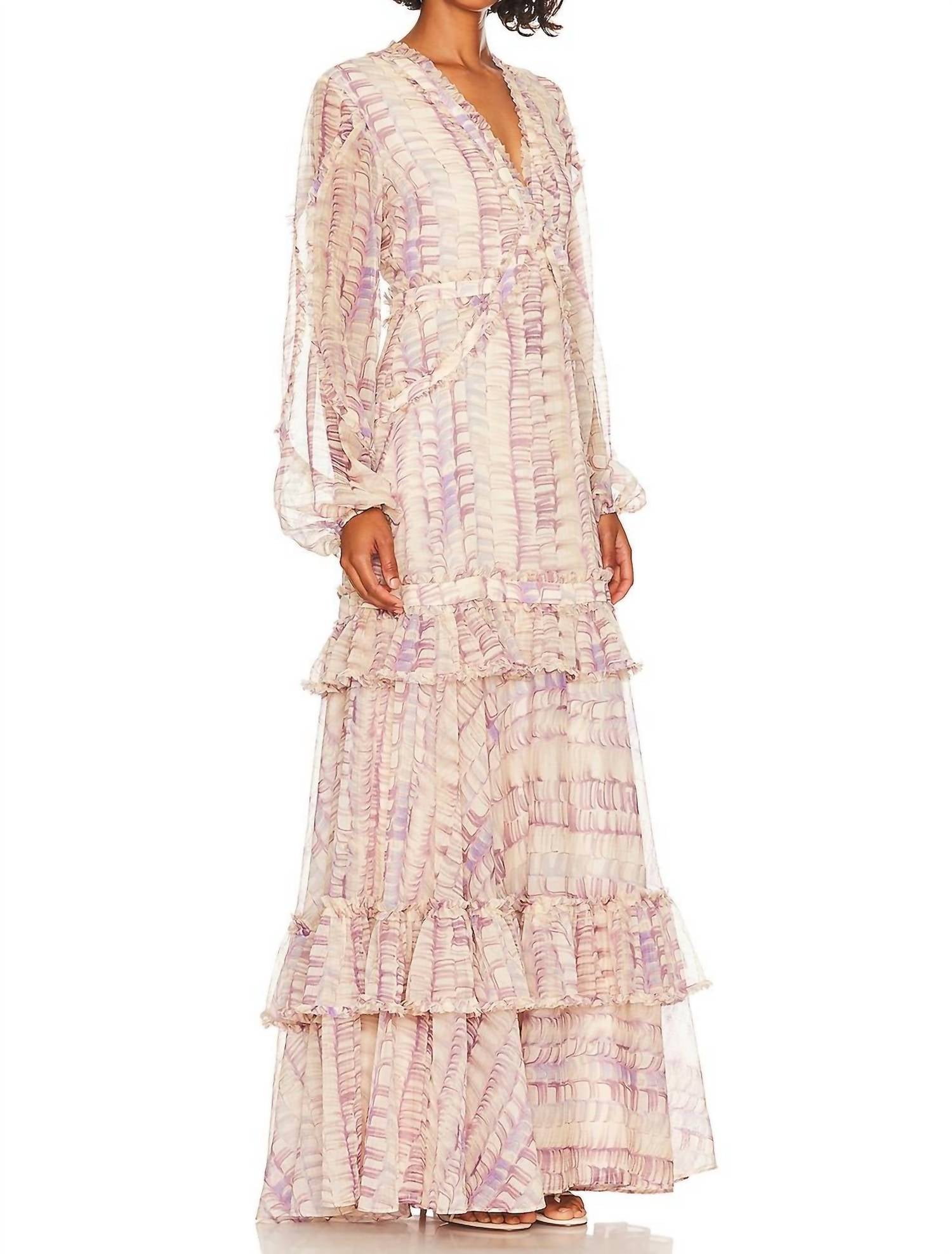 ALEXIS Rain Maxi Dress in wisteria - women's dress - alternate view