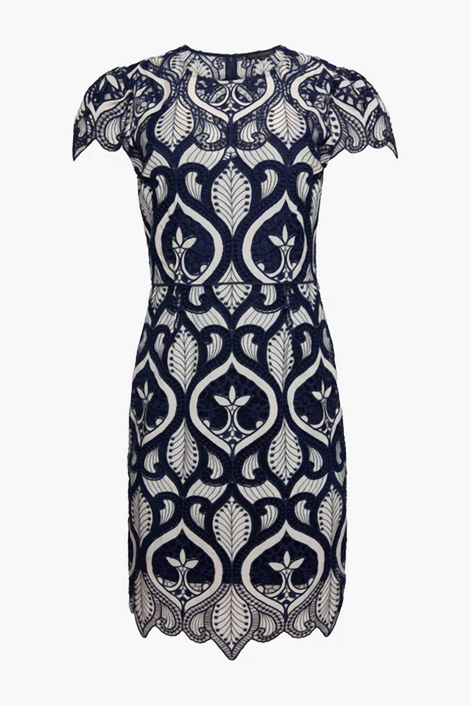 CABALLERO Women's Vanna Dress in navy w white - women's dress