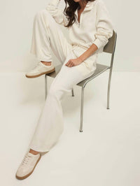 Z Supply Downtown Half Zip Sweatshirt in cloud - women's top - view 5