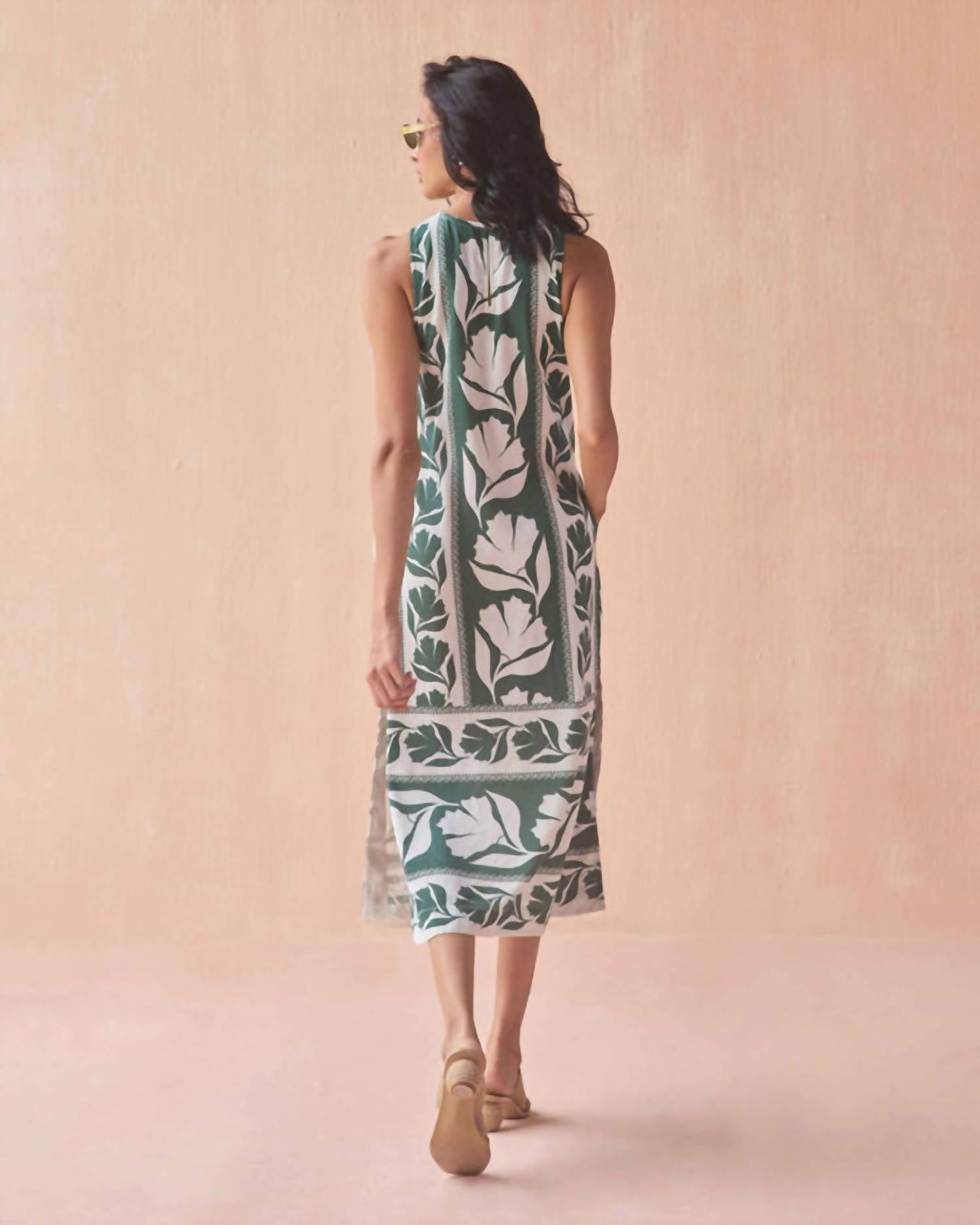 Omika - Gwenn Palm Maggie Midi Dress