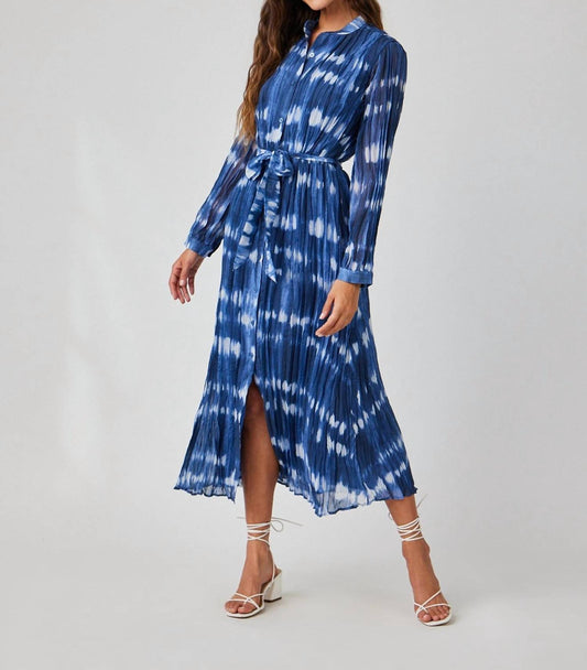 Bella Dahl - Long Sleeve Pleated Maxi Dress