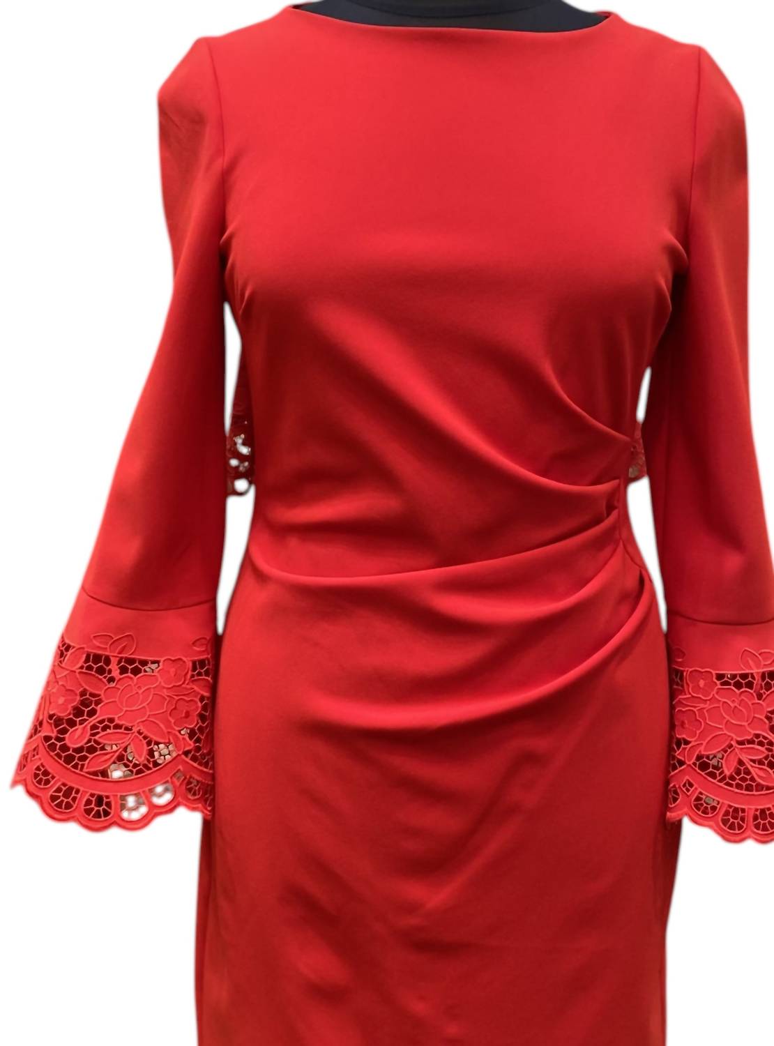 Teri Jon - Women's Bell Cuff Sleeve Sheath Dress