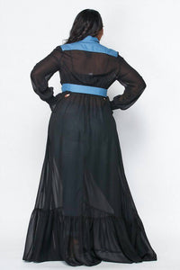 Illord Couture - Maxi Chiffon Cardigan Dress