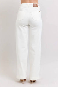 Judy Blue - High Waist Double Button Trouser Wide Jeans