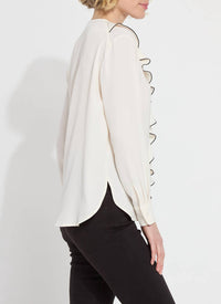 Lysse - Marianne V-neck Ruffle Blouse