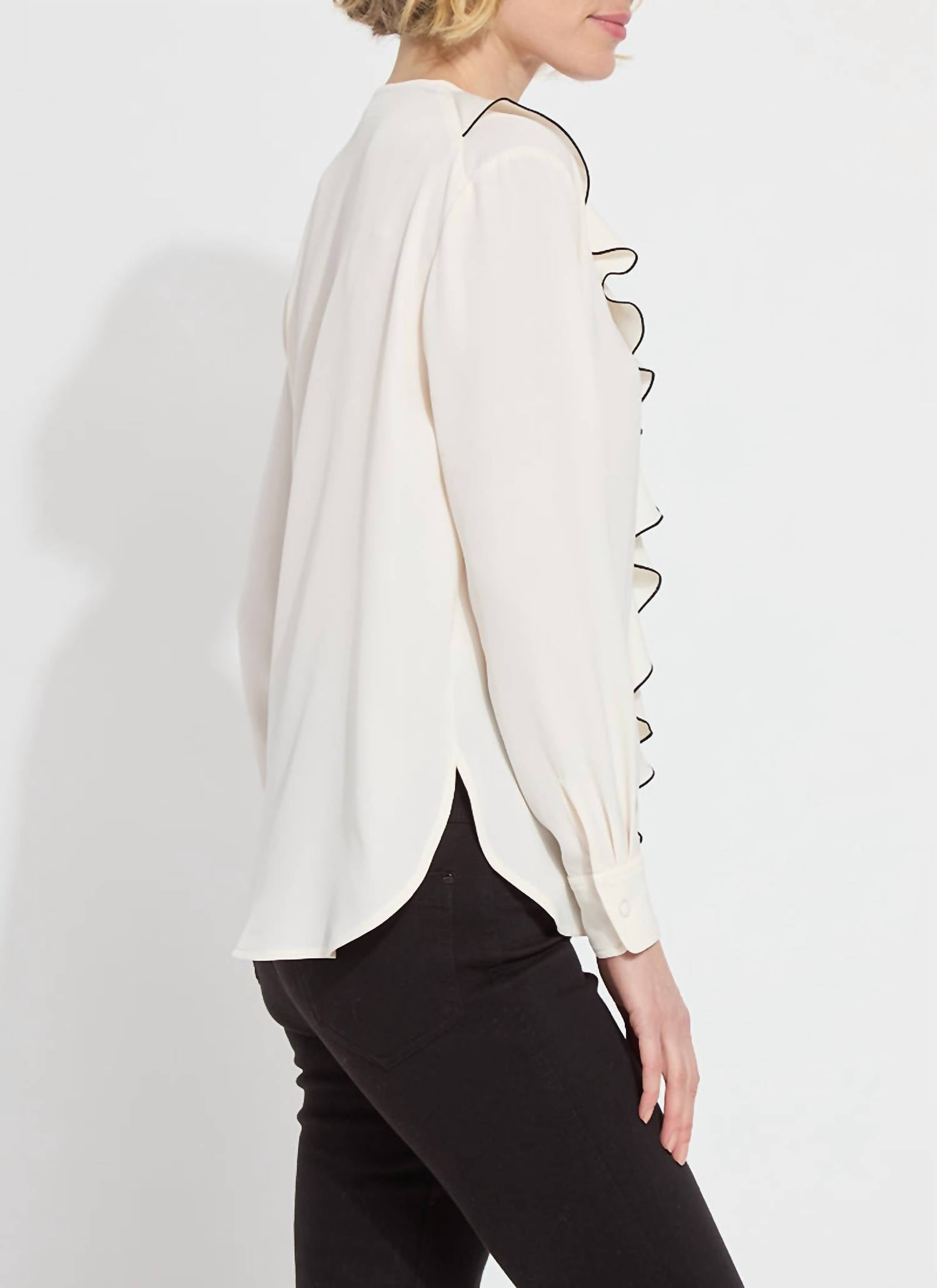 Lysse - Marianne V-neck Ruffle Blouse