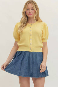 Entro - Scarlett Puff Sleeve Knit Top