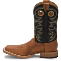 Justin Boots Men's Cowhide Leather Western Boots - Extra Wide in tobacco black - men's boots - alternate view