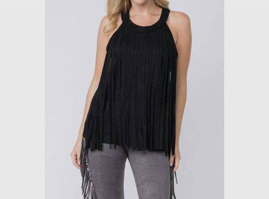 Vocal Apparel - Ellie Suede Fringed Top