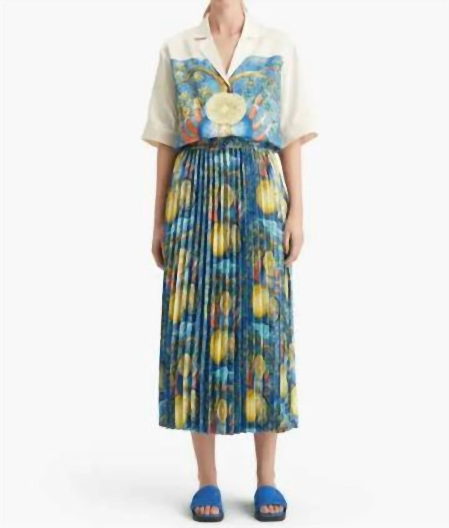 Scotch & Soda - Pleated Print Skirt