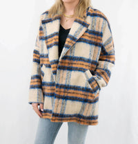 Davi & Dani - Plaid Oversized Fall Jacket
