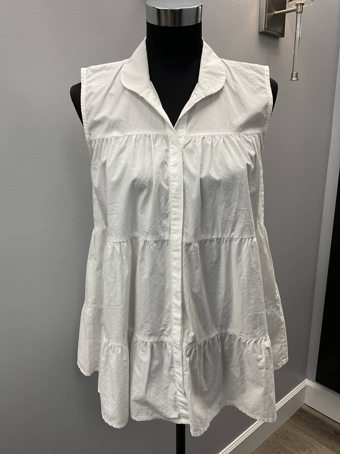 White Ruffled Blouse