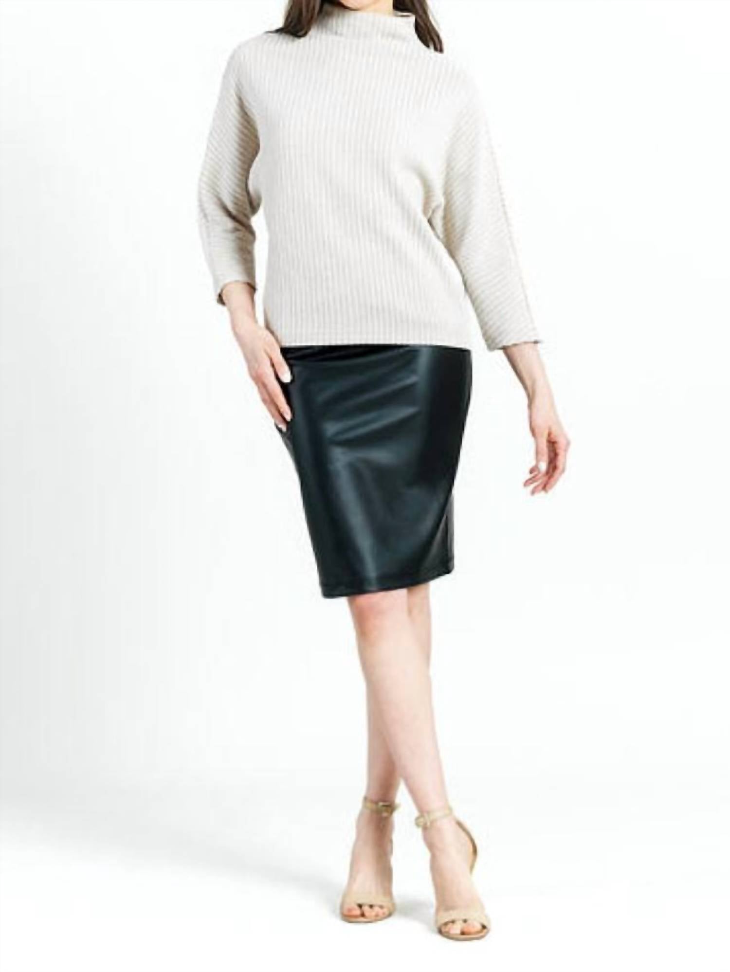 Clara Sunwoo - Ribbed Funnel Neck Sweater