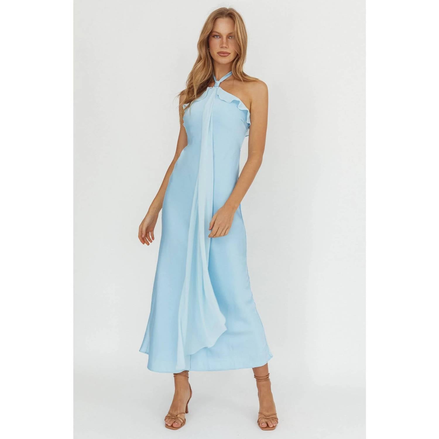 One And Only Collective - Halter Drape Dress