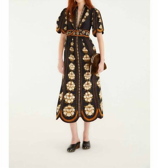 Farm Rio - Bold Flowers Organic Cotton Midi Dress