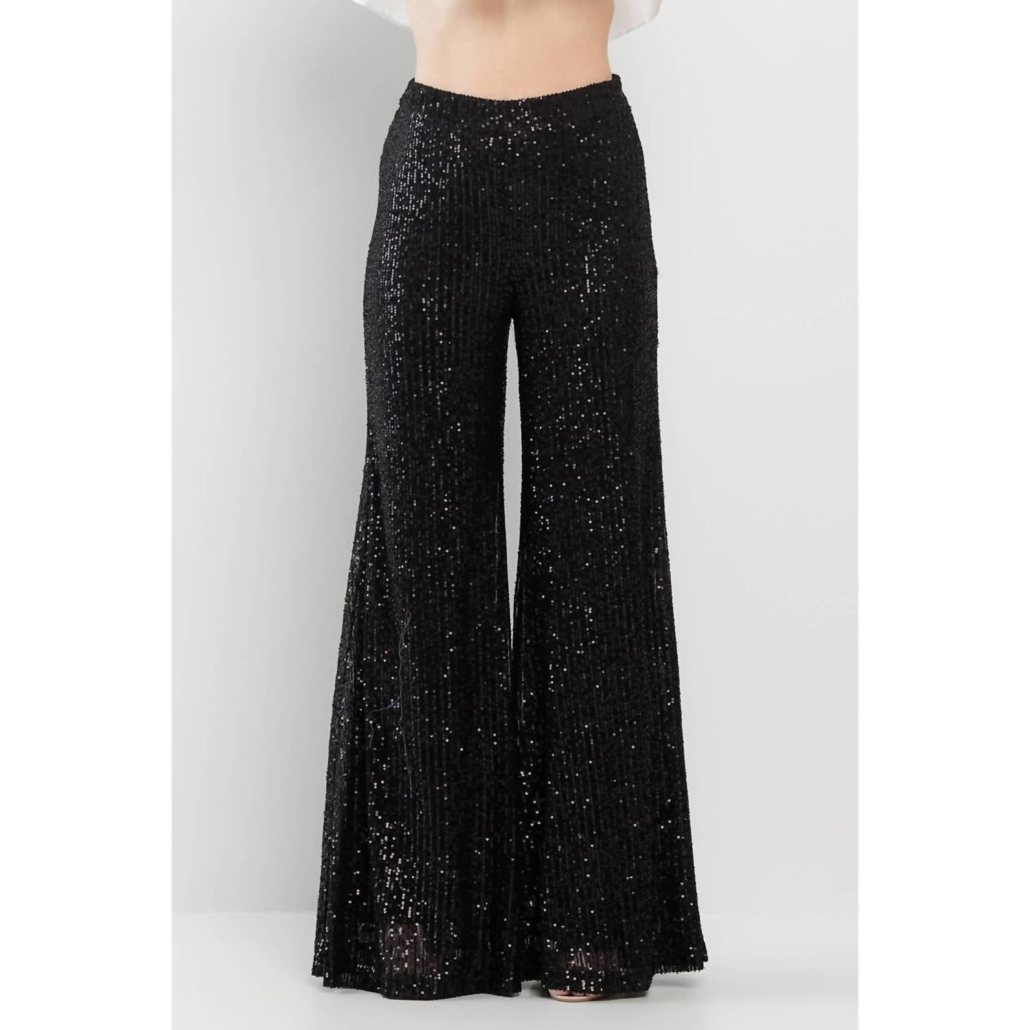 The Sang - Wide Leg Sequin Pant