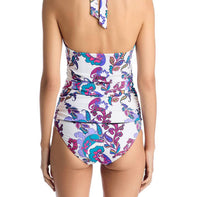 Johnny Was - REVERSIBLE HALTER RUCHED TANKINI