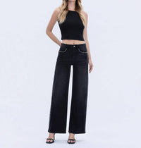 Vervet By Flying Monkey - High Rise Silver Dome Nail Head Jeans