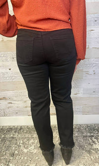 Democracy Ab Solution Slim Striaght Jeans in black - women's jeans - detail view