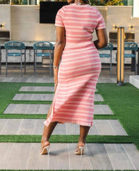 Hailey & Co - Knit Crop Top and Skirt Set