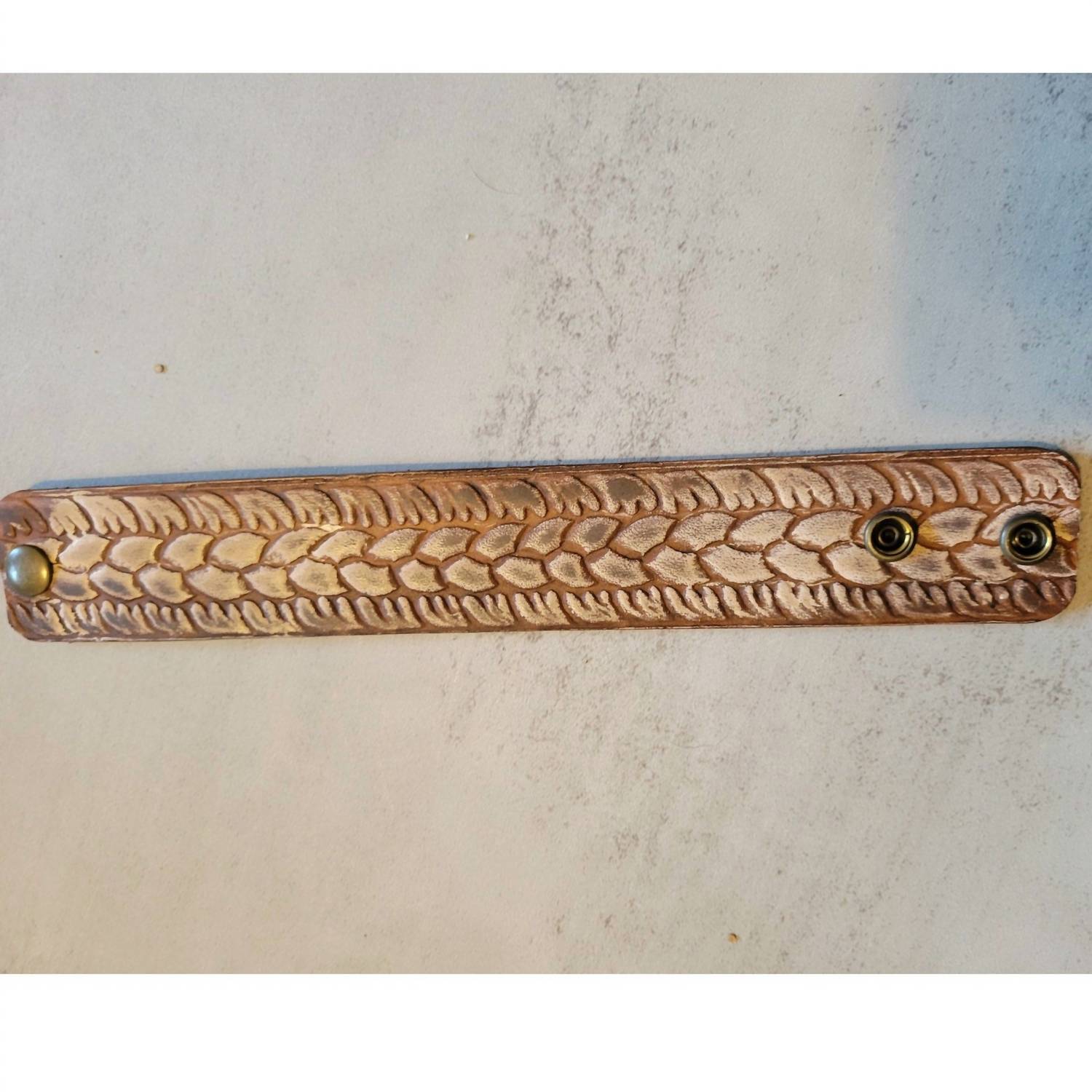 A Rare Bird - Hand-tooled Leather Bracelet
