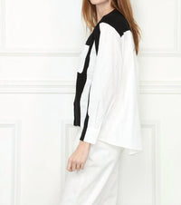 MIX MEDIA SHIRT CARDIGAN