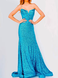 Jovani - Strapless Evening Gown