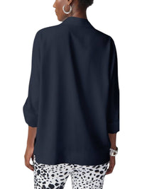 Joseph Ribkoff - Woven Boxy Top With Dolman Sleeves
