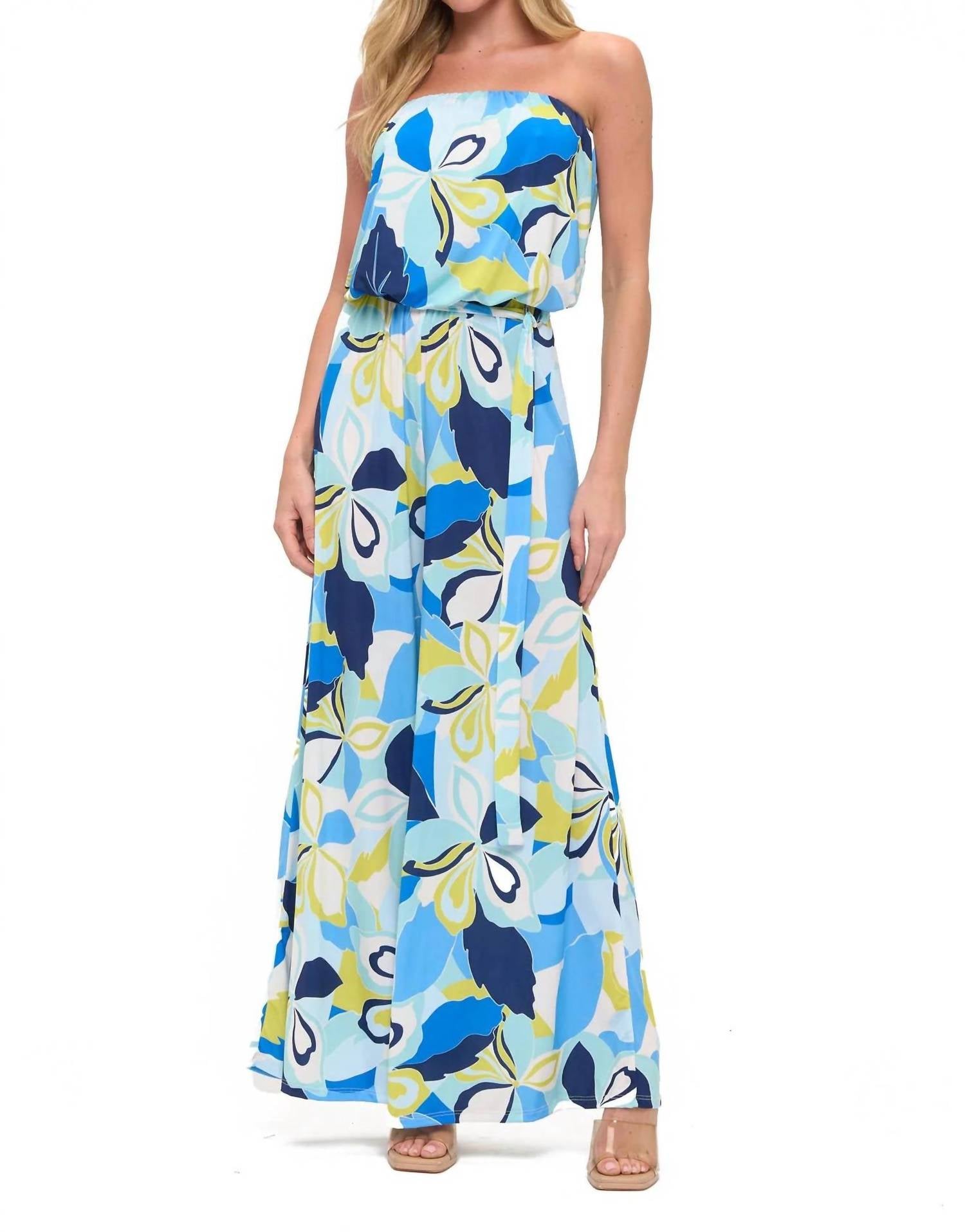Ariella - Printed Tube Jumpsuit