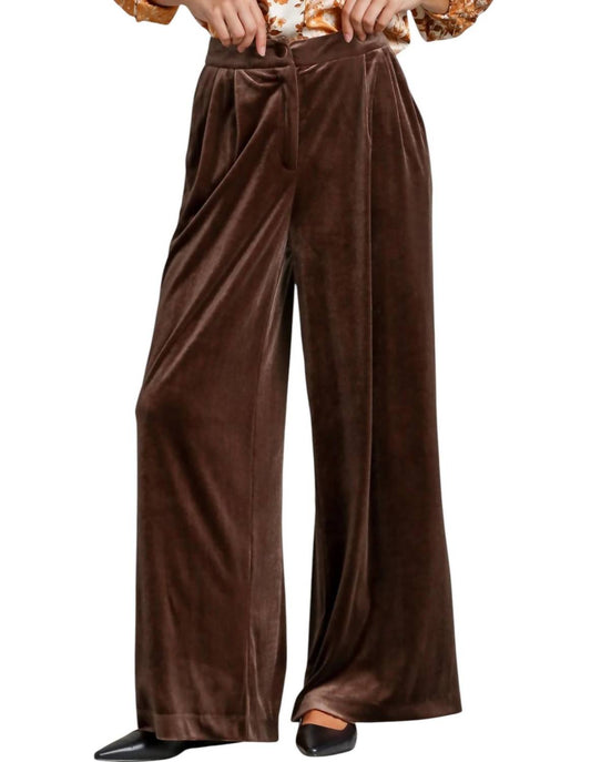 Umgee - Velvet High Waisted Pants