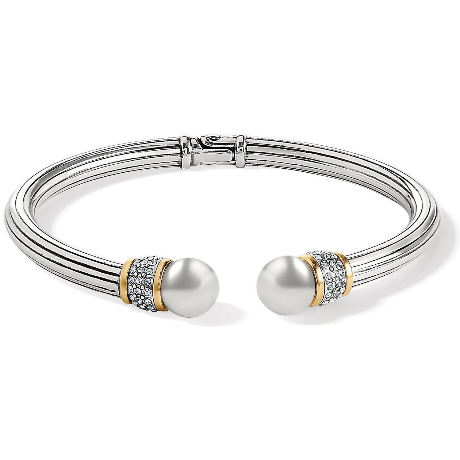 Brighton Women's Meridian Open Hinged Bangle in silver 1 - women's jewelry
