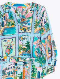 Vilagallo - Tropical Scene Print Dress